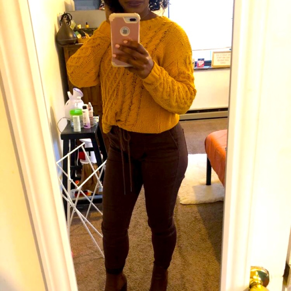 Mustard Yellow Knit-Sweater